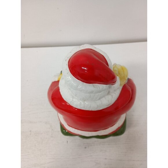 Vintage Santa Holiding Boy Ceramic Musical Cookie Jar AMC NY Taiwan - Picture 7 of 13